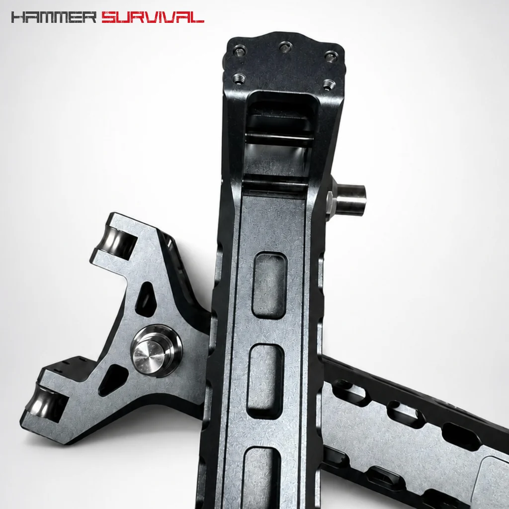 Professional Suitable All-metal Slide Machine Rapid-fire Loading Hunting Semi Automatic Slingshot with Magazine - 7